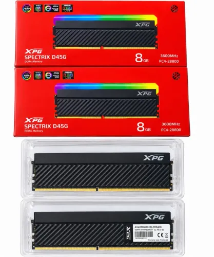 Memórias DDR4 2x8 XPG D45G 3600mhz RGB