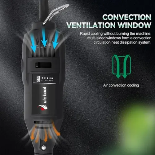 Victool Micro Retífica Elétrica Velocidade Ajustável 5 Níveise Kit 124 Peças
