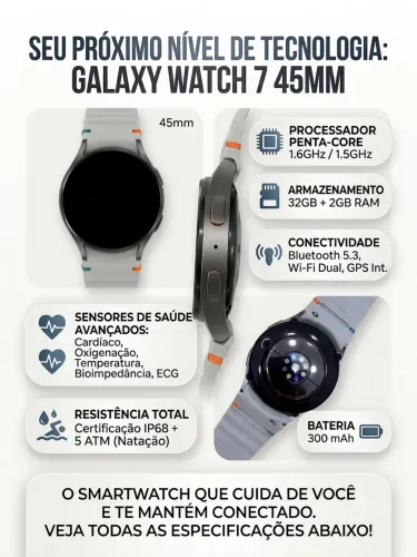 ? Galaxy Watch 7 muito bem cuidado,