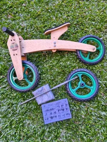 Wood bike 3 em 1 bicicleta de equilíbrio