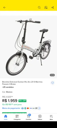 Bicicleta Durban dobrável