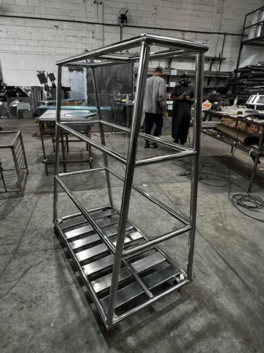 Tendal Modular em Aço Inox com Rodízios para Talho e Açougue