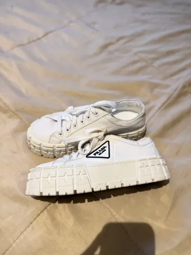 Tenis Prada Double Wheel Nylon Branco
