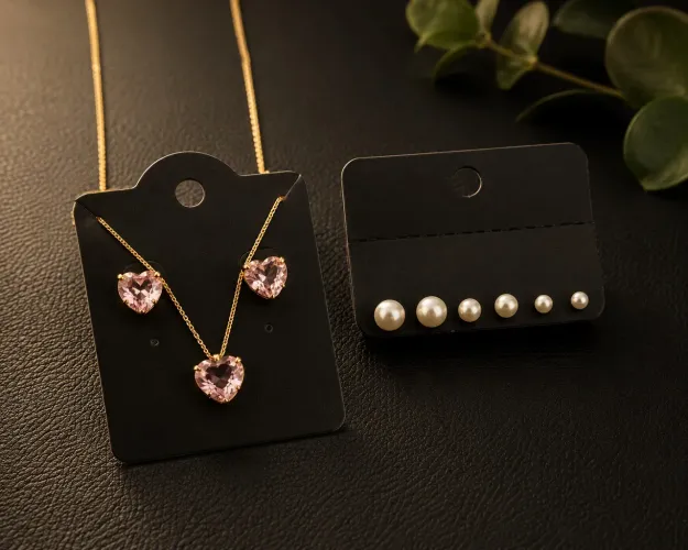 Kit 2 itens na Semijoia banhada a ouro 18 k