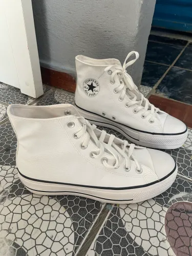 Chuck Taylor All Star Lift Cano Alto Branco Original - Tam. 38