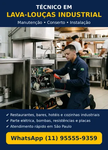 Técnico em Lava-Louças Industrial - Manutenção e Conserto - Zona Sul SP