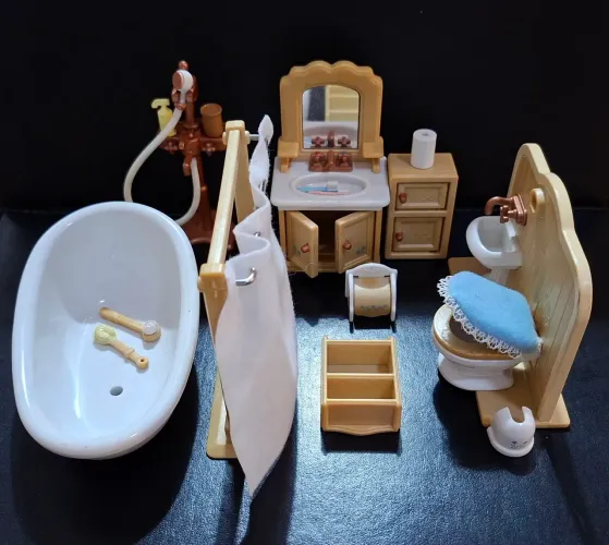 Conjunto de Banheiro em miniatura Sylvanian Families