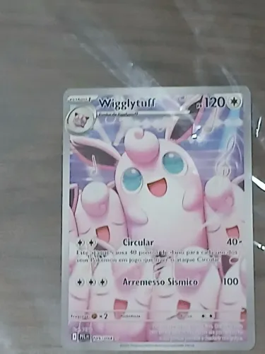 CARTA POKEMON ORIGINAL WIGLLYTUFF 105/094, COLEÇÃO: FOGO FANTASMAGORICO