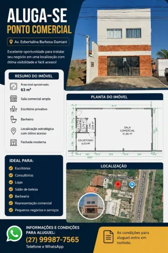 PONTO COMERCIAL PARA LOCAÇÃO - GURIRI/ES