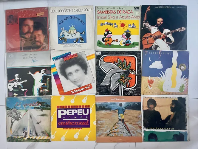 Lote Com 12 LPs Vinil MPB / Instrumental / Violão - Chico Buarque, Pepeu Gomes, João Bosco