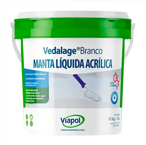 Manta líquida branca vedalage da viapol 14L 18kg