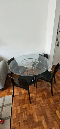 Mesa Isamu Tok Stok 1,20 m com 4 cadeiras Tramontina