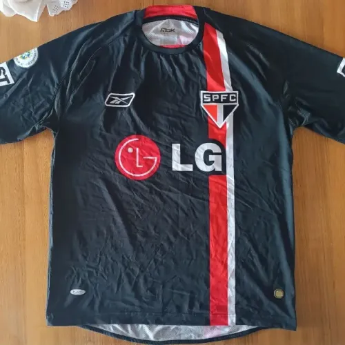 camisa original 2008 preta goleiro são paulo fc reebok tamanho p spfc