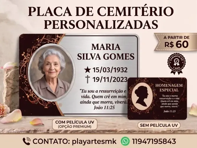 placa de cemiterio