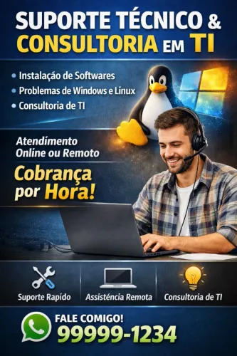 Suporte técnico remoto de informática.
