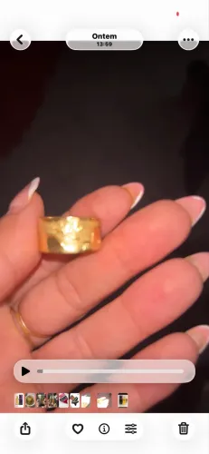 Aliança escrava ouro 18