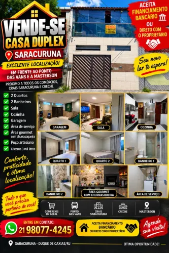 Casa Duplex em frente ao ponto das vans e Masterson