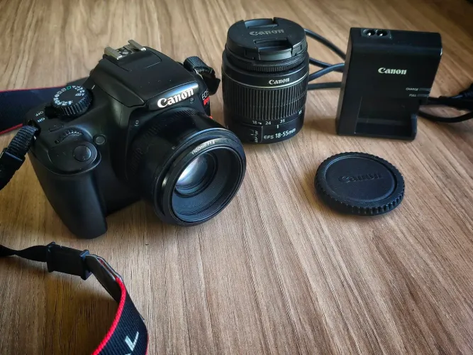 Canon T3 + 2 Lentes (18-55mm + 50mm f/1.8)