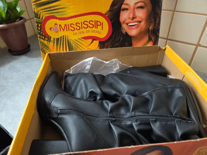 Bota Mississipi Preta Tamanho 37 - Nova, nunca usada