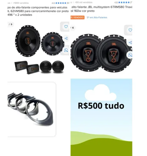 Kit Autofalantes Jbl automotivo