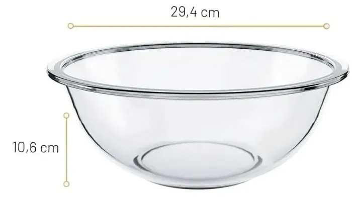 Saladeira Tigela Vidro Marinex Plus 4 litros