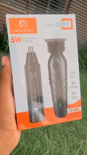 Máquina cortar cabelo e barba com aparador de pelos 
