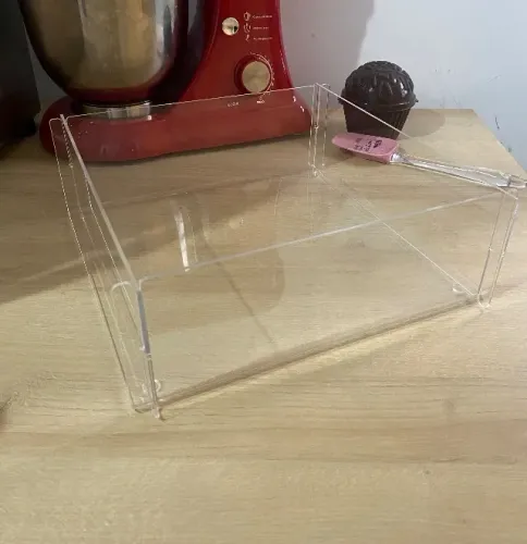 Forma acrílica Slace cake 30x30x10 - Bolo inteiro