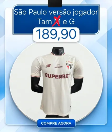 São Paulo uniforme III versão jogador