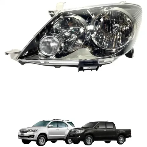 Farol Toyota Hilux Sw4 2006 A 2010 Foco Duplo Cromado Origin Esquerdo/motorista