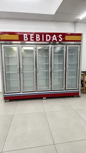 expositor vertical de auto serviço com 5 portas
