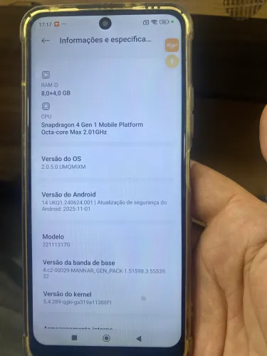 Celular NOTE 5g 256