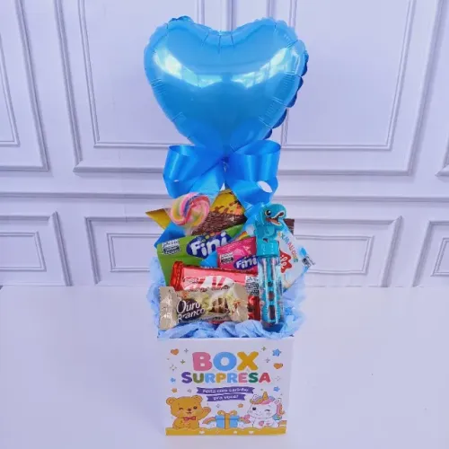 kit cesta Presente Infantil Criança Mais Que Feliz Menino