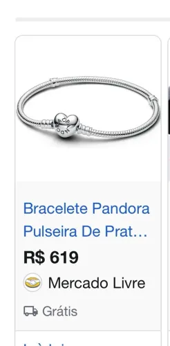 Pulseira Pandora original com embalagem da marca
