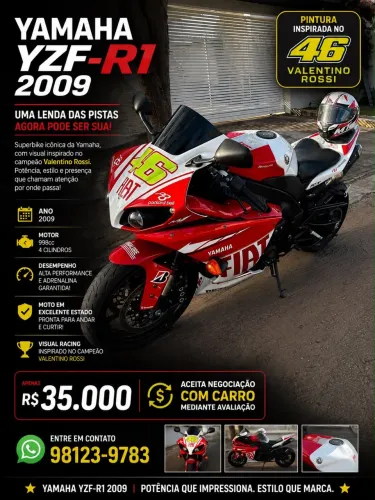 YAMAHA YZF-R1 2009 EDIÇÃO RACING