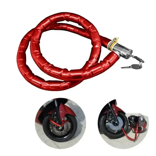 Tranca para Moto, Bicicleta, Portão etc Reforçada com 2 Chaves 1 metro