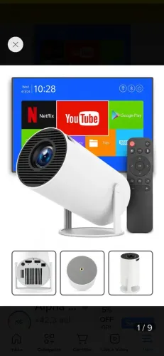Projetor Hy300 Smart Portátil Full HD 4K Android 127/220 volts