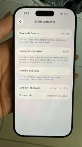 iPhone 17 pro - 256 Gb, apenas um ciclo de bateria - Novo