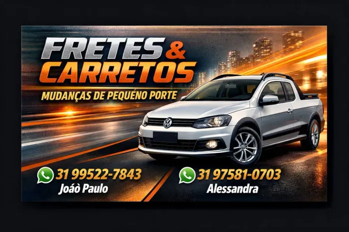 Frete carretos e pequenas mudancas
