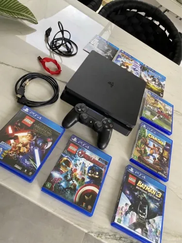 PS4 500GB Completo + Jogos + Controle - Ótimo Estado