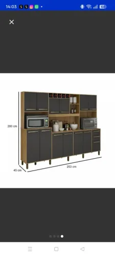Armário de cozinha 12 portas