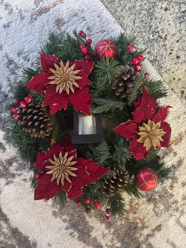 Guirlanda de Natal com Lamparina que acende