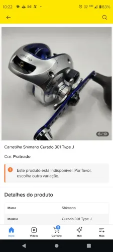 Carretilha curado type J 301