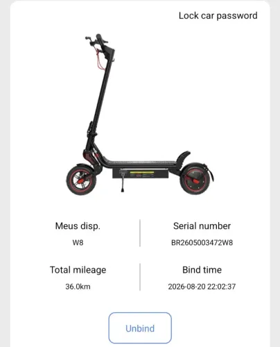 Patinete elétrico W8