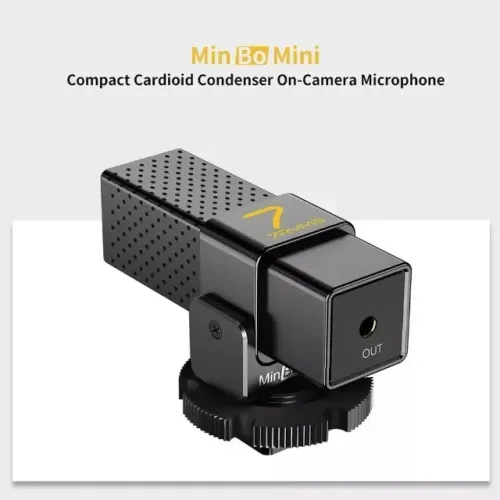 Microfone Condensador 7ryms Minbo Mini p/Câmera e Celular