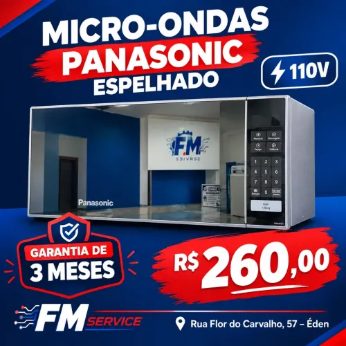 Microondas Panasonic espelhado 110V