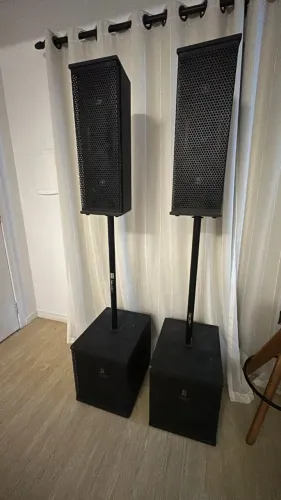 Sistema de Som Passivo JBL + Omega - 4 Caixas / 2 Graves + 2 Médios e Agudos