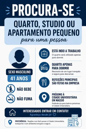 Procuro quarto próximo a cidade universitária