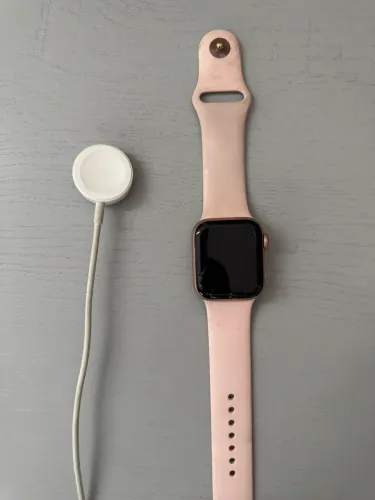 apple watch rose gold series 4 40mm com tela trincada