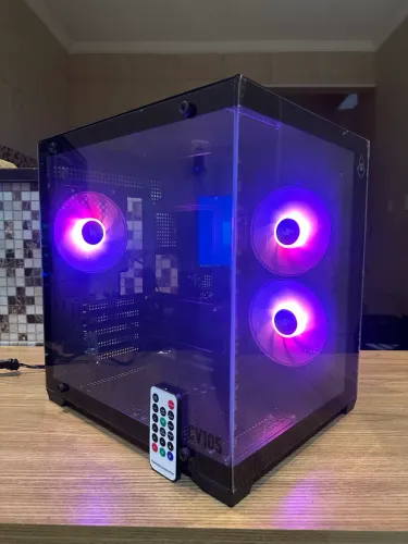 Gabinete Gamer Aquário + 03 Fans Argb
