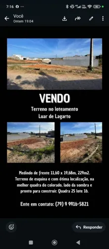 Lote colorado luar de lagarto